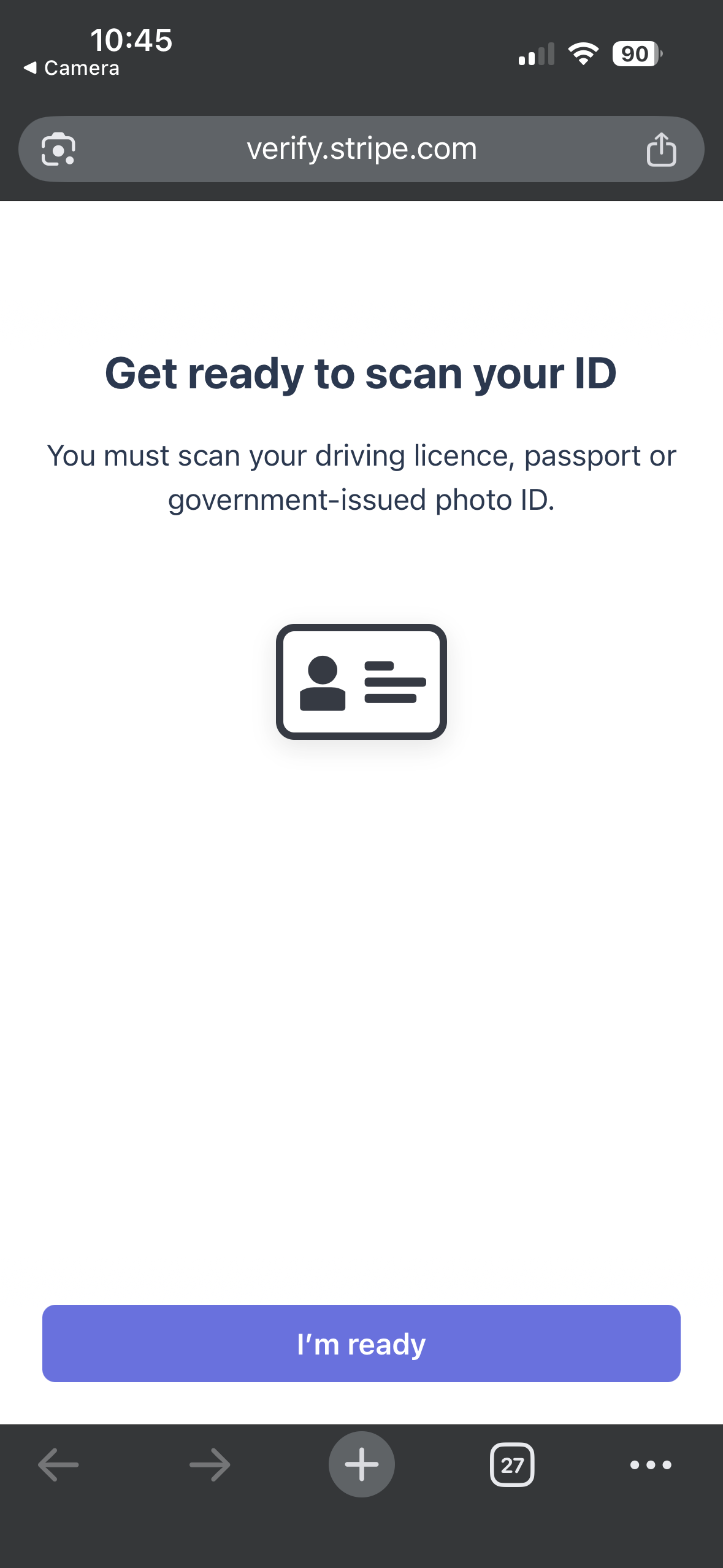 "Get ready to scan your ID"