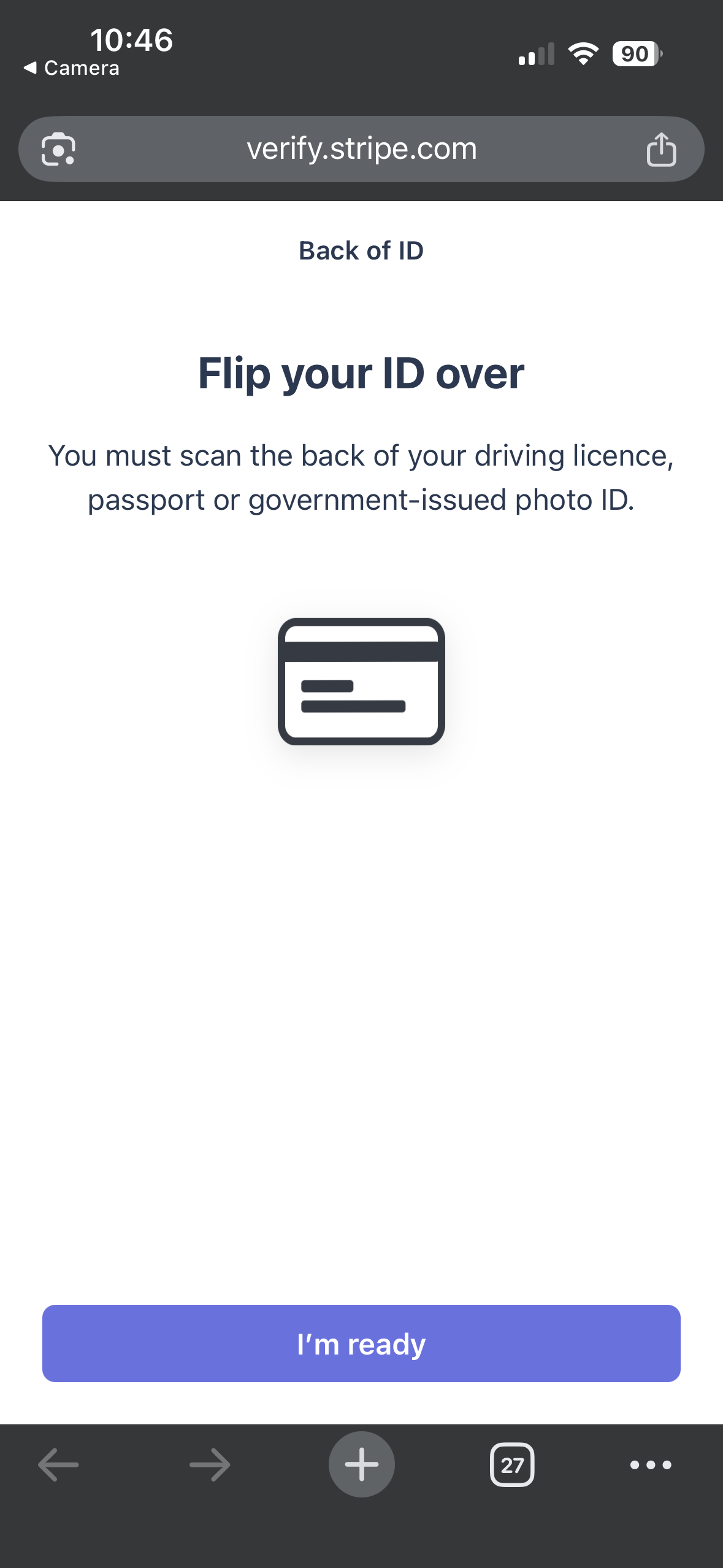 "Flip your ID over" — back side prompt